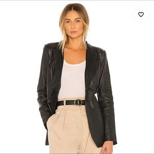 L’Academie Carmen Leather Blazer